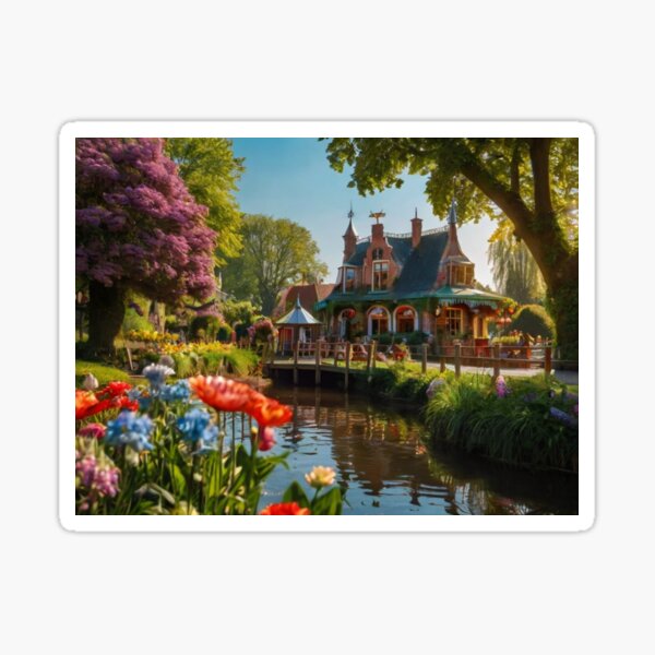 Item preview, A Blossom-Filled Wonderland: Dining by the Canal designed and sold by BlareBlare.