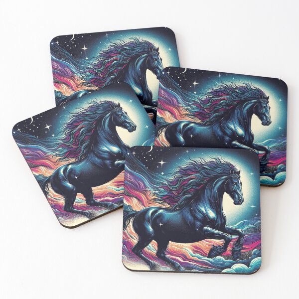 Item preview, Pop Art Style Black Stallion designed and sold by Dogandesighn.