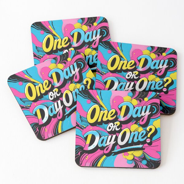 Item preview, One Day or Day One – Motivational Typography designed and sold by Moss and Moon Studio.