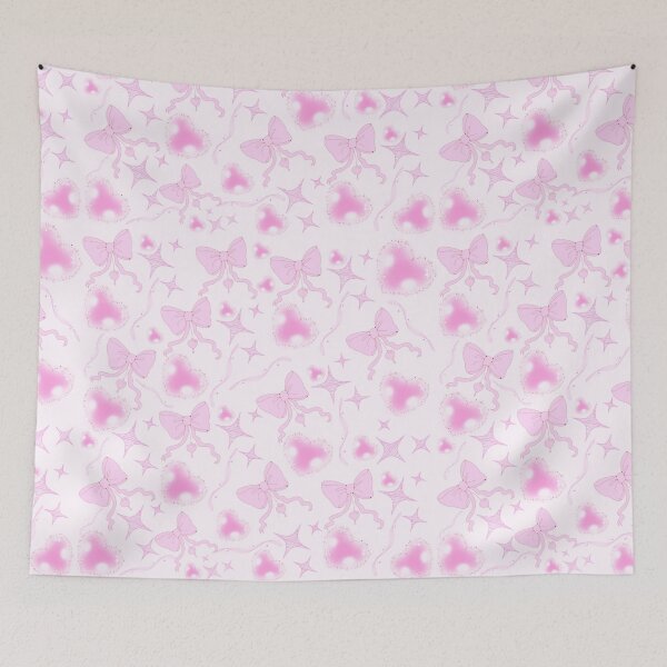 Item preview, Aesthetic Pink Bow Pattern Kawaii Hearts and Ribbons  Cute Pastel Girly Design designed and sold by DesignYourWaystore.