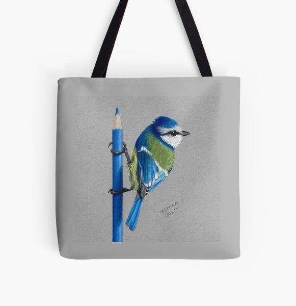A Bird on a Pencil All Over Print Tote Bag