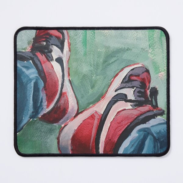 Item preview, Red Sneakers Art – Retro Kicks Pop Art Painting designed and sold by Studio Bart Carels.