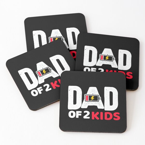 Item preview, Dad of 2 Kids – Low Battery – Tired Dad Gift designed and sold by -justb-.