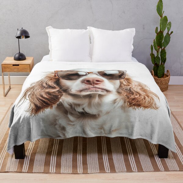 Item preview, Funny cool Clumber Spaniel Dog wearing sunglasses designed and sold by LazyOwlStore.