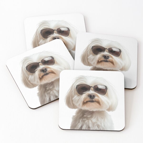 Item preview, Funny cool Coton de Tulear Dog wearing sunglasses designed and sold by LazyOwlStore.