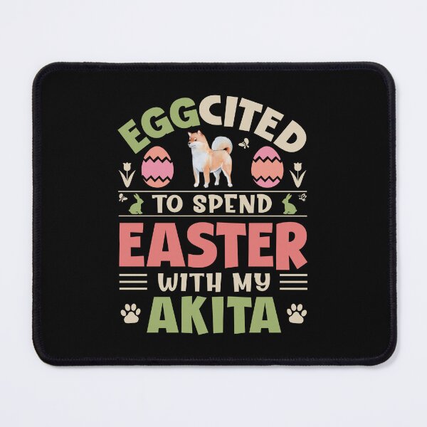 Item preview, Akita Inu Easter Funny Hoppy Spring Holiday Dog Quote designed and sold by eclecTEEq.