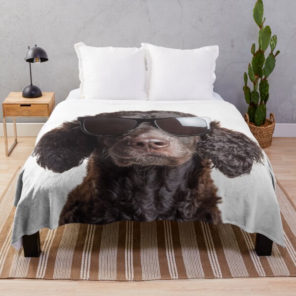Item preview, Divertido y genial perro retriever de pelo rizado con gafas de sol designed and sold by LazyOwlStore.