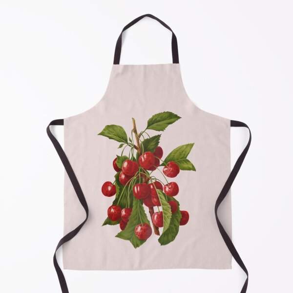Aperçu de l'œuvre Cerises rouges avec des feuilles vertes créée et vendue par IrisAndIvy.