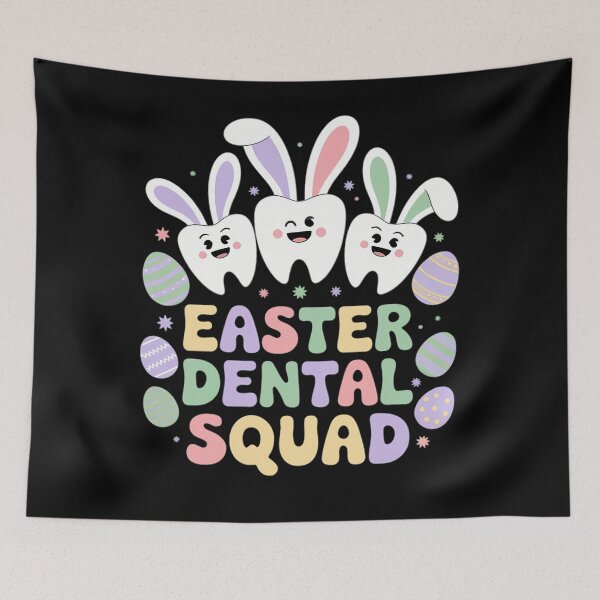 Artikelvorschau, Ostern Dental Squad Niedliche Hasenzähne Zahnarzt entworfen und verkauft von savrmiller.