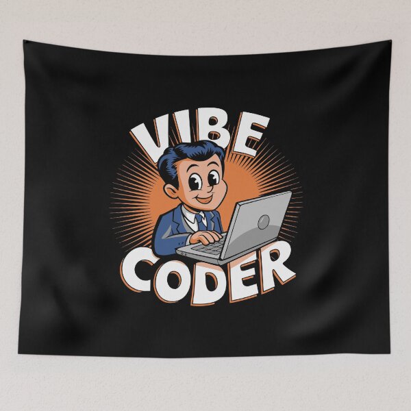 Item preview, Vibe Coder Retro 1950s Programmer Laptop Coding Aesthetic designed and sold by w1ckerman.