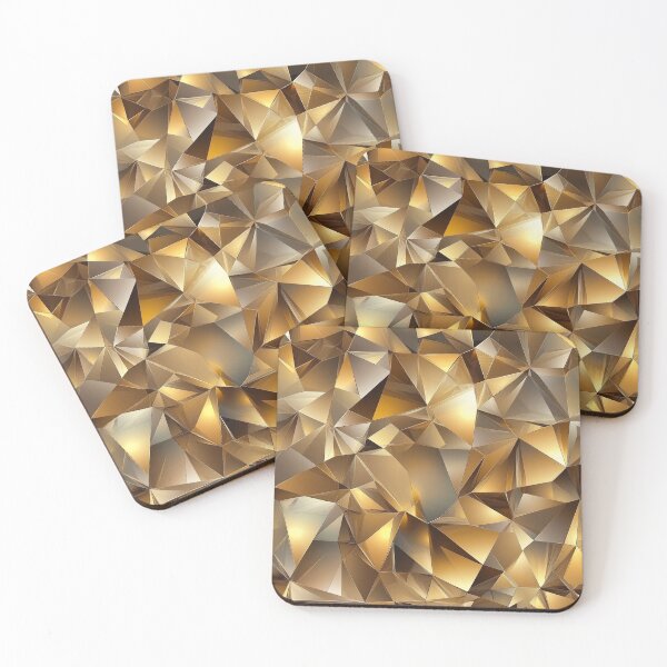 Item preview, Golden Geometric Facets designed and sold by Jirka Svetlik, Studio Illuvision.