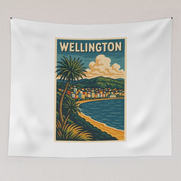 Item preview, Wellington Waterfront with Oriental Bay and Sailboats designed and sold by Places On Earth.