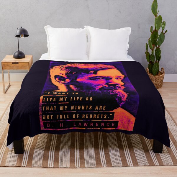 Item preview, D. H. LAWRENCE quote: I want to live my life so that my nights are not full of regrets. designed and sold by artbleed.