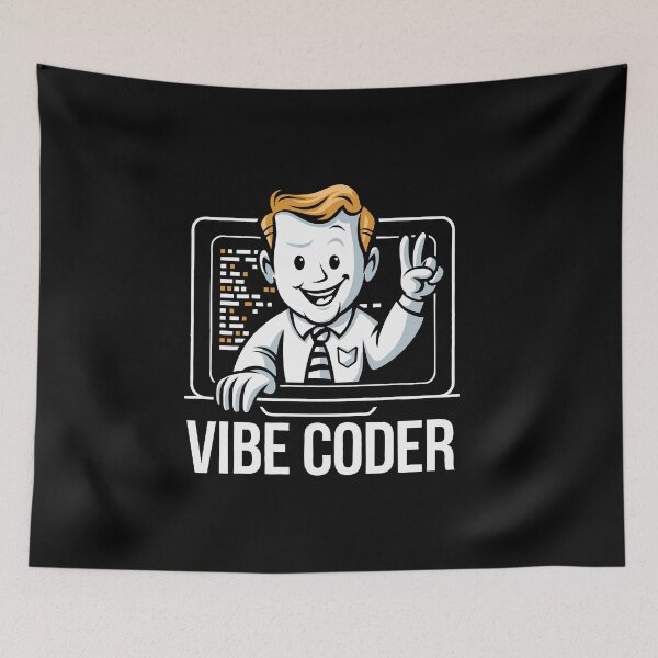 Item preview, Vibe Coder Retro 1950s Programmer Laptop Coding Aesthetic designed and sold by w1ckerman.