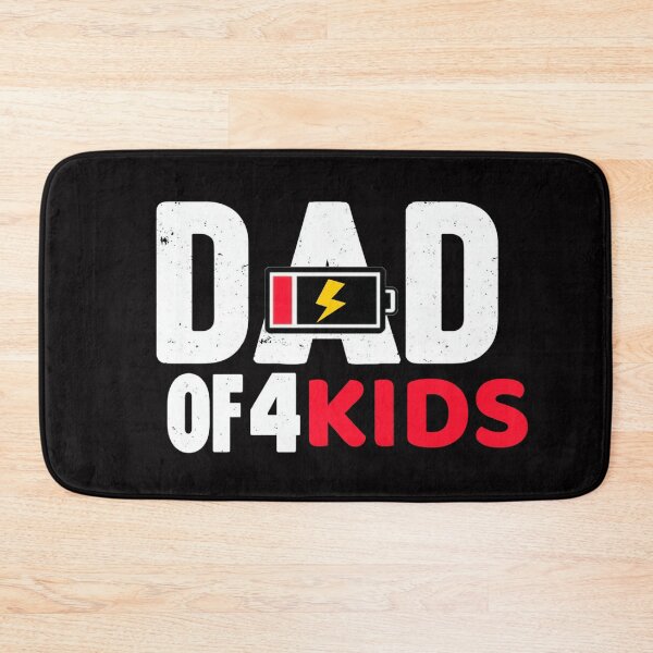 Item preview, Funny Dad of 4 Kids – Low Battery– Tired Dad Gift designed and sold by -justb-.