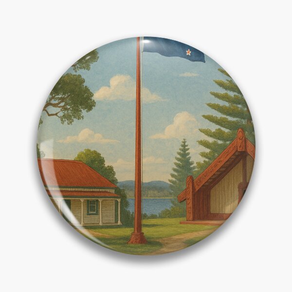 Item preview, Waitangi Treaty Grounds with Historic Maori Waka designed and sold by Places On Earth.