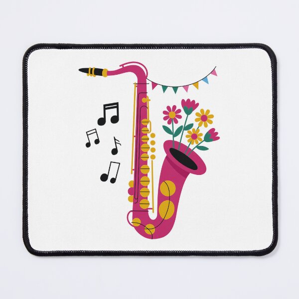 Item preview, Floral Melody Saxophone – Colorful Musical Art designed and sold by SlocifieShop.