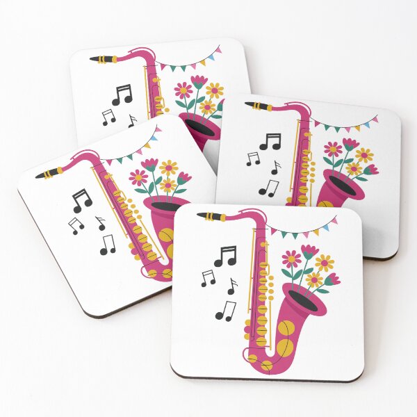 Item preview, Floral Melody Saxophone – Colorful Musical Art designed and sold by SlocifieShop.