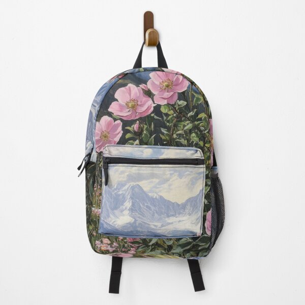 Item preview, Alpine Rose Bloom – Wildflowers & Majestic Mountain Escape designed and sold by AchaRat.