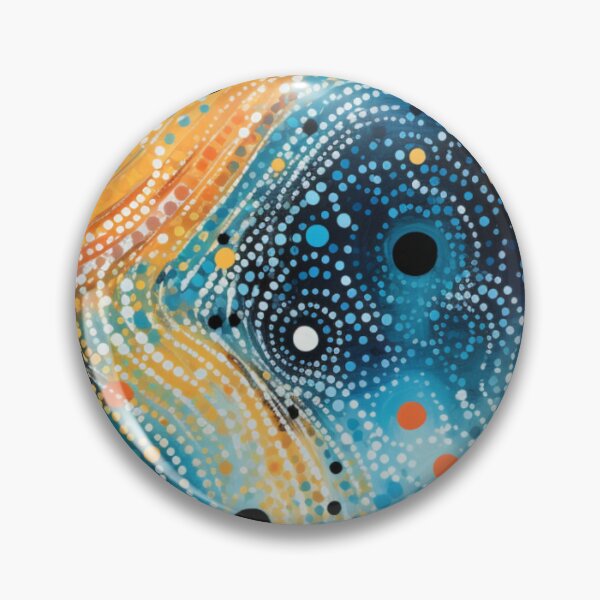Item preview, Aboriginal Inspired Dot Art - With Hot Waves designed and sold by GrinGalore.