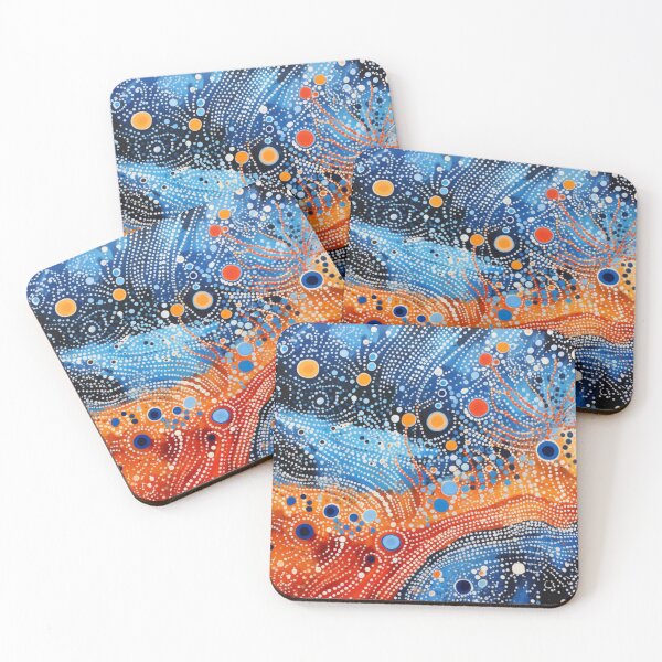 Item preview, Aboriginal Inspired Dot Art - Arctic Lava designed and sold by GrinGalore.