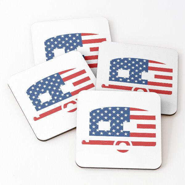 Item preview, Camper American Flag designed and sold by teesaurus.