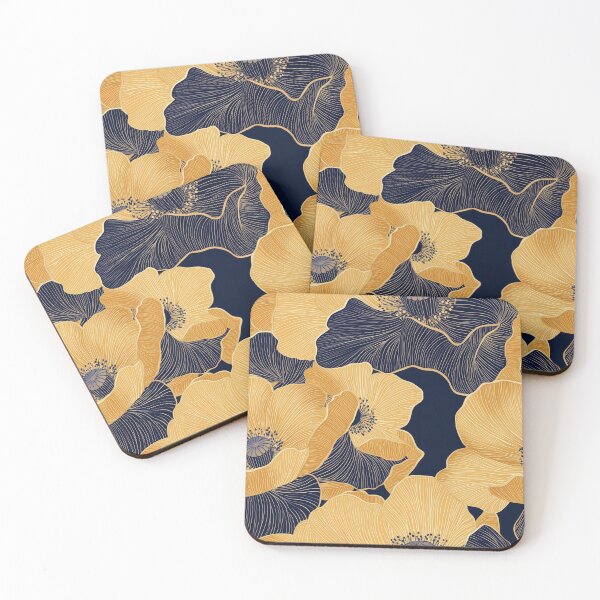 Item preview, Golden Floral Line Art designed and sold by Jirka Svetlik, Studio Illuvision.