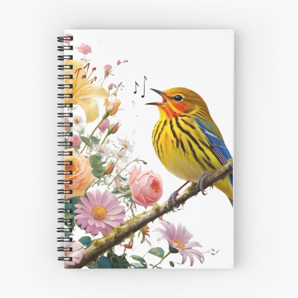 Item preview, "Joyful Warbler in Blooming Garden" designed and sold by STmez Design.