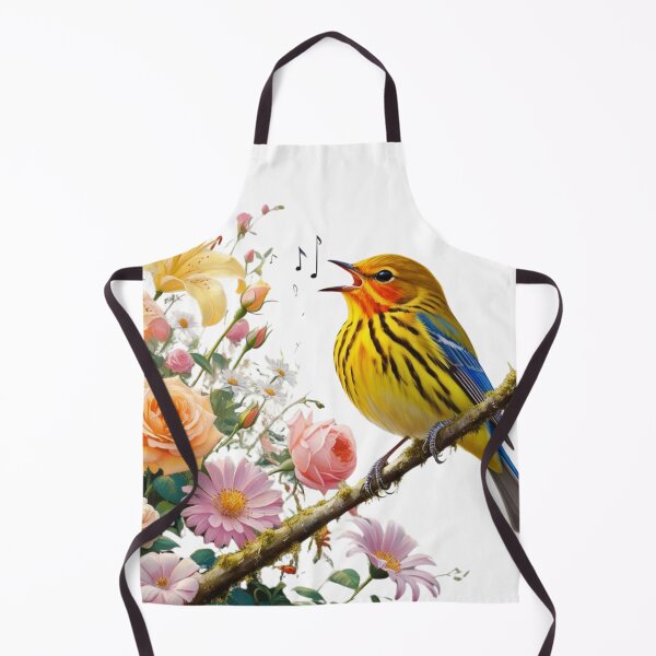 Item preview, "Joyful Warbler in Blooming Garden" designed and sold by STmez Design.