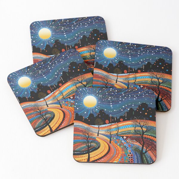 Item preview, Aboriginal Inspired Dot Art - Bright Night designed and sold by GrinGalore.