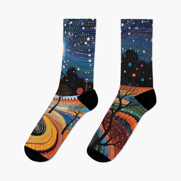 Item preview, Aboriginal Inspired Dot Art - Bright Night designed and sold by GrinGalore.