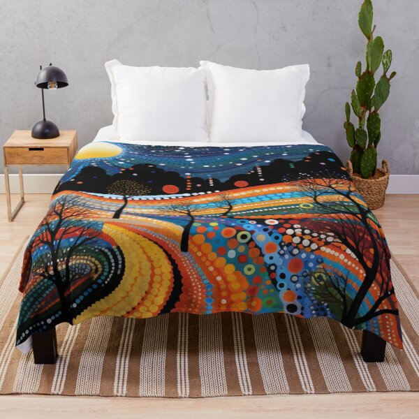 Item preview, Aboriginal Inspired Dot Art - Bright Night designed and sold by GrinGalore.