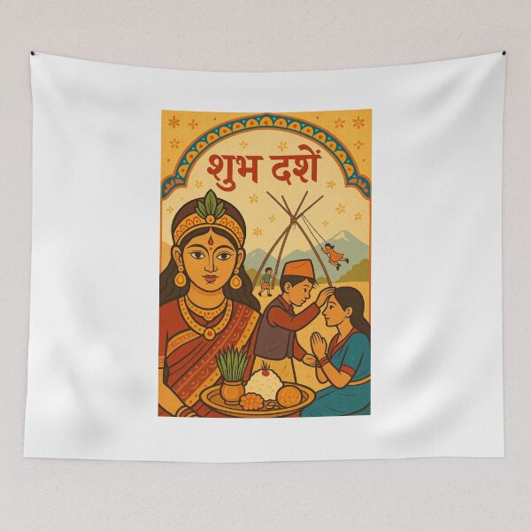 Item preview, Dashain Tika Festival Nepalese Hindu Celebration Scene designed and sold by Places On Earth.