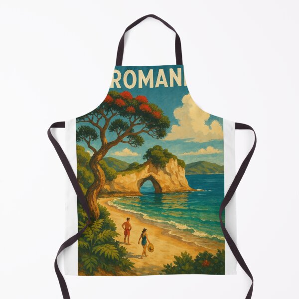 Item preview, Coromandel Coast with Cathedral Cove and Pohutukawa designed and sold by Places On Earth.