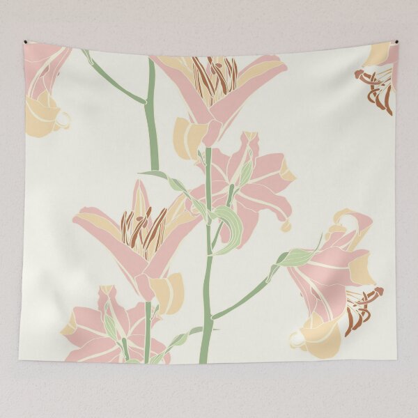 Item preview, Beautiful outline Floral pattern lily flowers. Seamless texture. designed and sold by MatyKotiv.