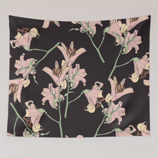 Item preview, Beautiful outline Floral pattern lily flowers.  designed and sold by MatyKotiv.