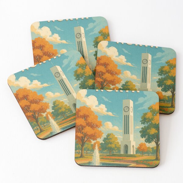 Item preview, Palmerston North Clock Tower in The Square with Autumn Trees designed and sold by Places On Earth.