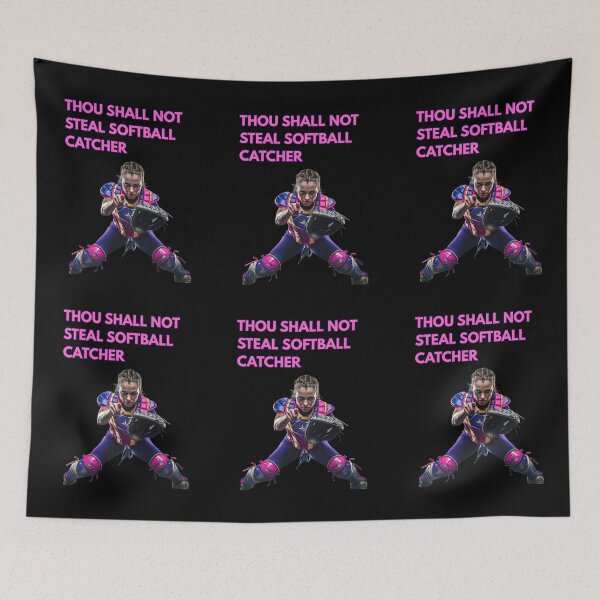 Item preview, Thou Shall Not Steal Softball Catcher designed and sold by TrendsLook.