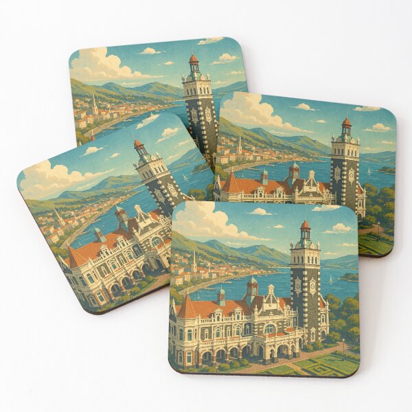 Item preview, Dunedin Railway Station and Otago Coastline New Zealand designed and sold by Places On Earth.