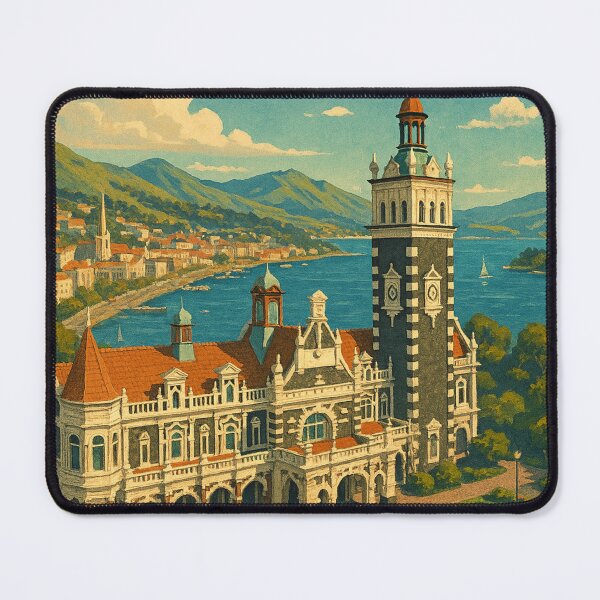 Item preview, Dunedin Railway Station and Otago Coastline New Zealand designed and sold by Places On Earth.