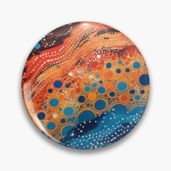 Item preview, Aboriginal Inspired Dot Art - Underwater Lava River designed and sold by GrinGalore.