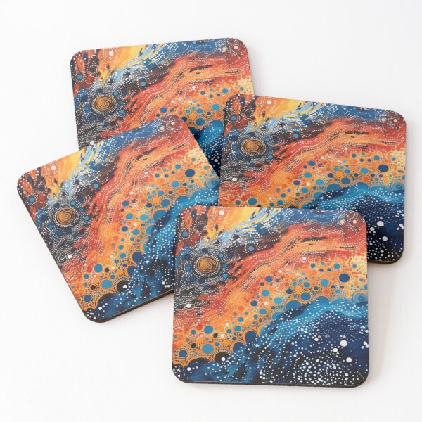 Item preview, Aboriginal Inspired Dot Art - Underwater Lava River designed and sold by GrinGalore.