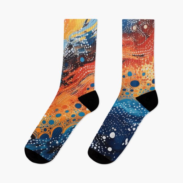 Item preview, Aboriginal Inspired Dot Art - Underwater Lava River designed and sold by GrinGalore.