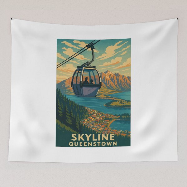 Item preview, Skyline Gondola and Remarkables in Queenstown New Zealand designed and sold by Places On Earth.