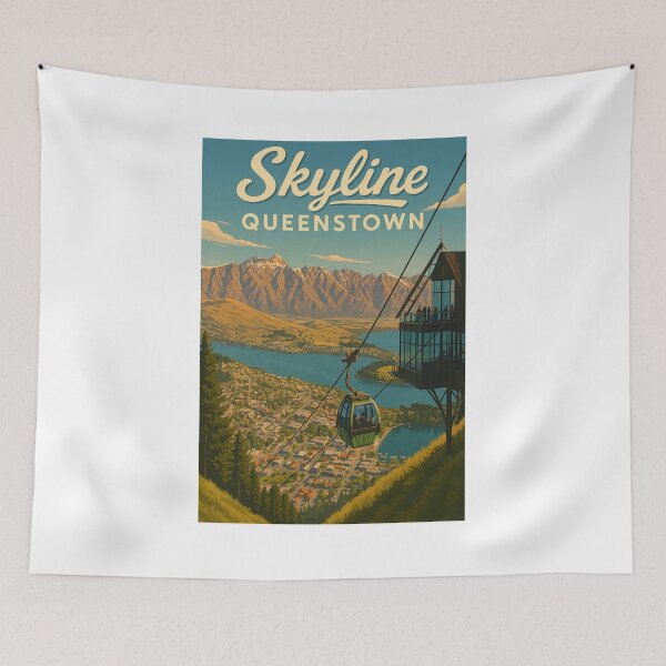 Item preview, Skyline Gondola View and Remarkables in Queenstown New Zealand designed and sold by Places On Earth.