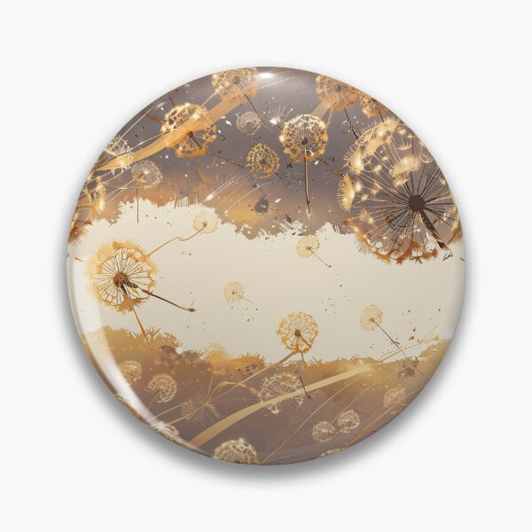 Item preview, Massive dandelion seeds floating, golden sunset designed and sold by CoolPixels.