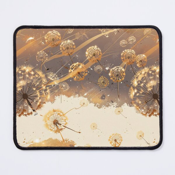 Item preview, Massive dandelion seeds floating, golden sunset designed and sold by CoolPixels.