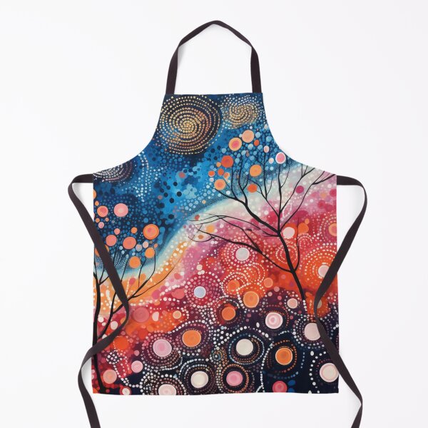 Item preview, Aboriginal Inspired Dot Art - With Red Blue Water designed and sold by GrinGalore.