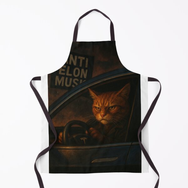 Item preview, Grumpy Cat Driving Tesla in Rain with Protest Mood designed and sold by Places On Earth.