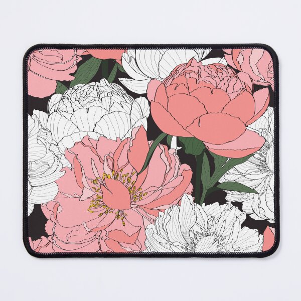 Item preview, Peony flower seamless pattern. Hand drawn engraved floral background with botanical rose, peony. designed and sold by MatyKotiv.
